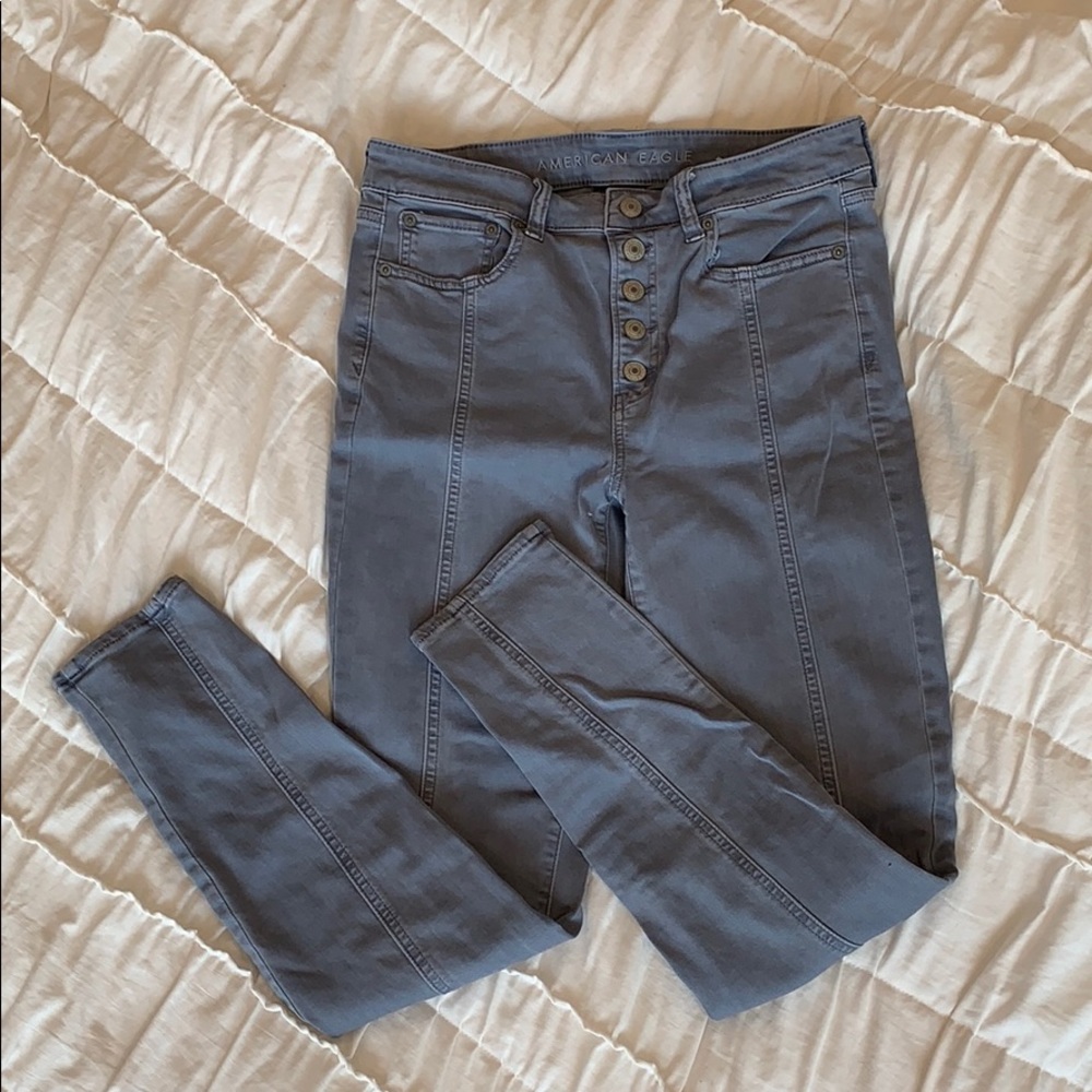 American Eagle Grey Skinny Jeans